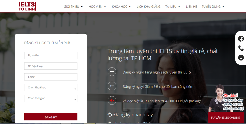 Trung tâm IELTS Tố Linh thuộc top những trung tâm luyện thi IELTS tốt nhất tại TP.HCM