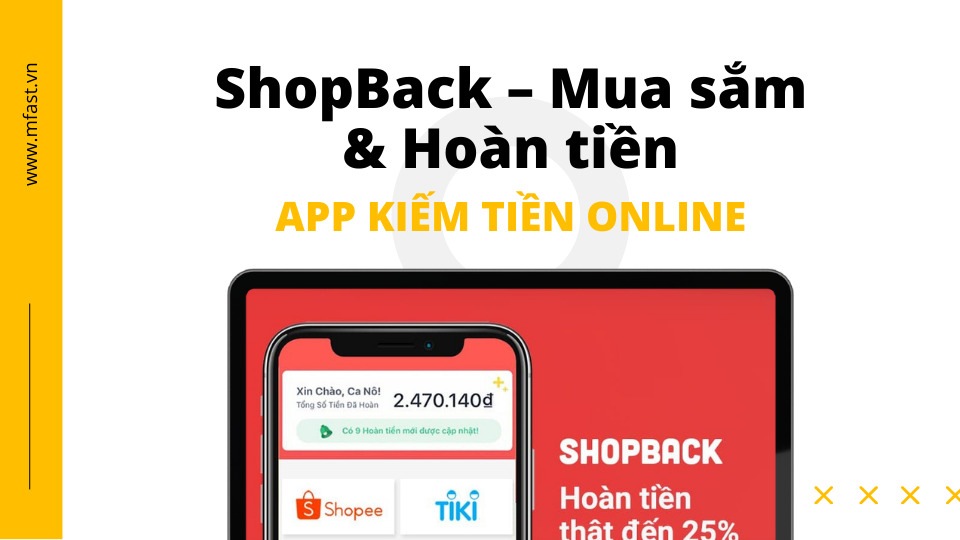 ShopBack app kiếm tiền trực tuyến